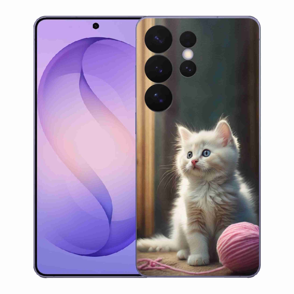 Gél védőhuzat mmCase Samsung Galaxy S26 Ultra - fehér cica 2