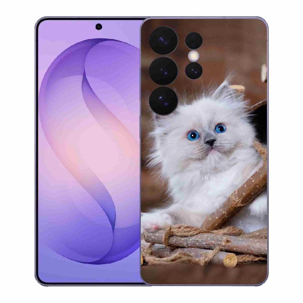 Gél védőhuzat mmCase Samsung Galaxy S26 Ultra készülékhez - fehér cica