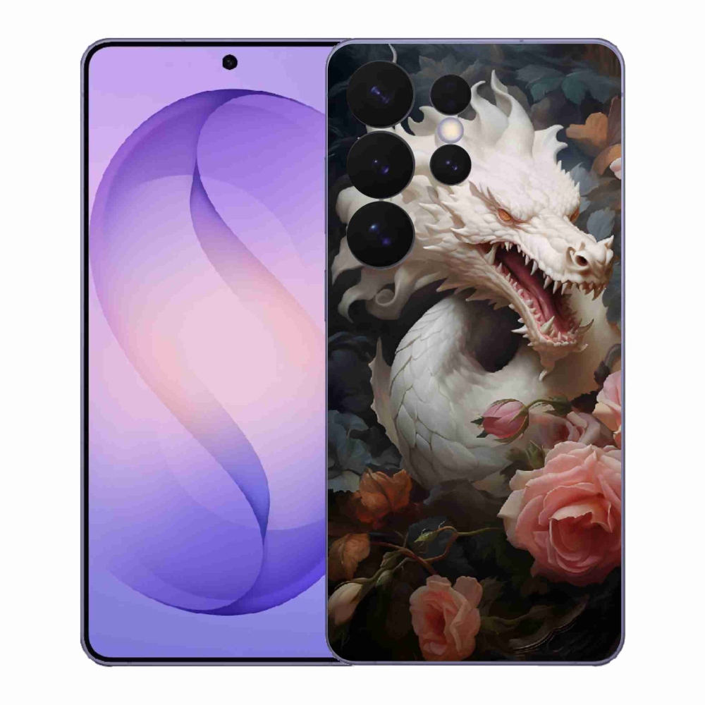 Gél védőhuzat mmCase Samsung Galaxy S26 Ultra - fehér sárkány