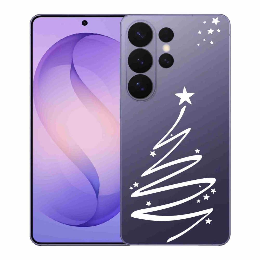 Zselés borító mmCase Samsung Galaxy S26 Ultra készülékhez - fehér fa átlátszó háttéren