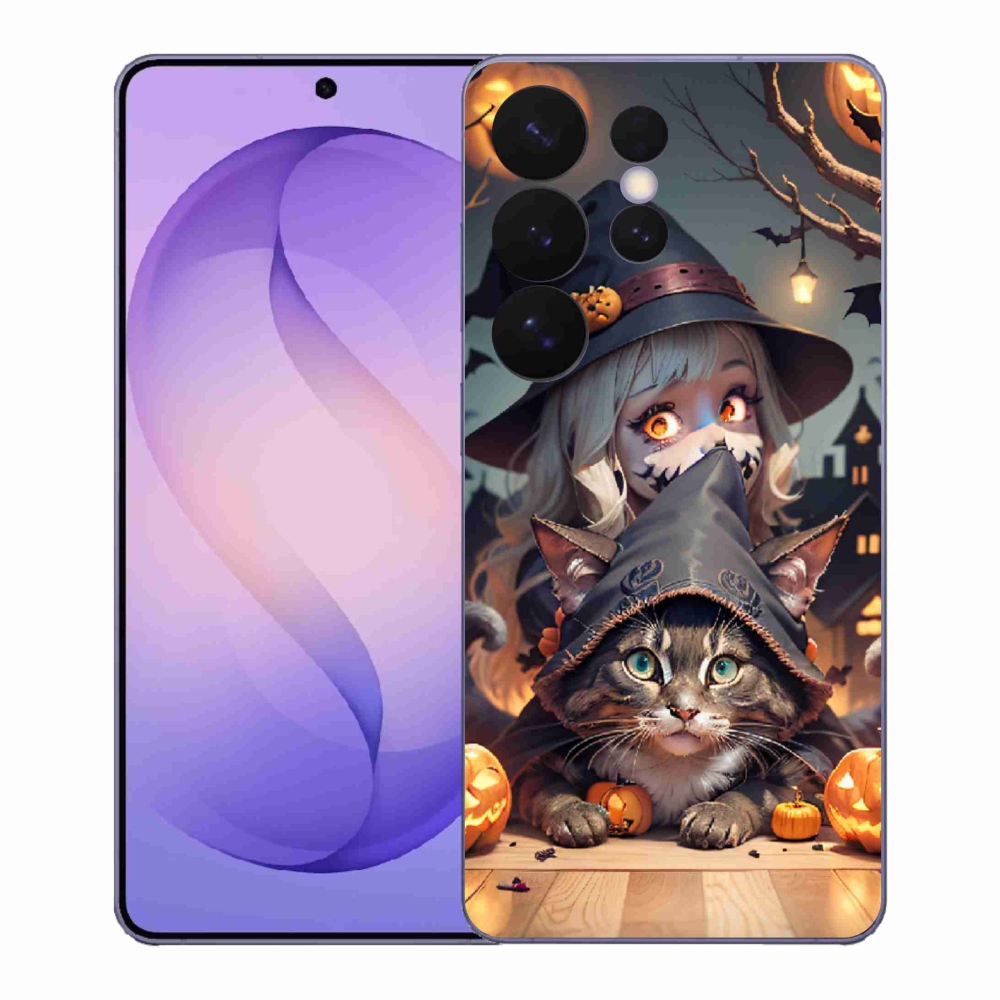 Gél borítás mmCase Samsung Galaxy S26 Ultra készülékhez - boszorkány macskával