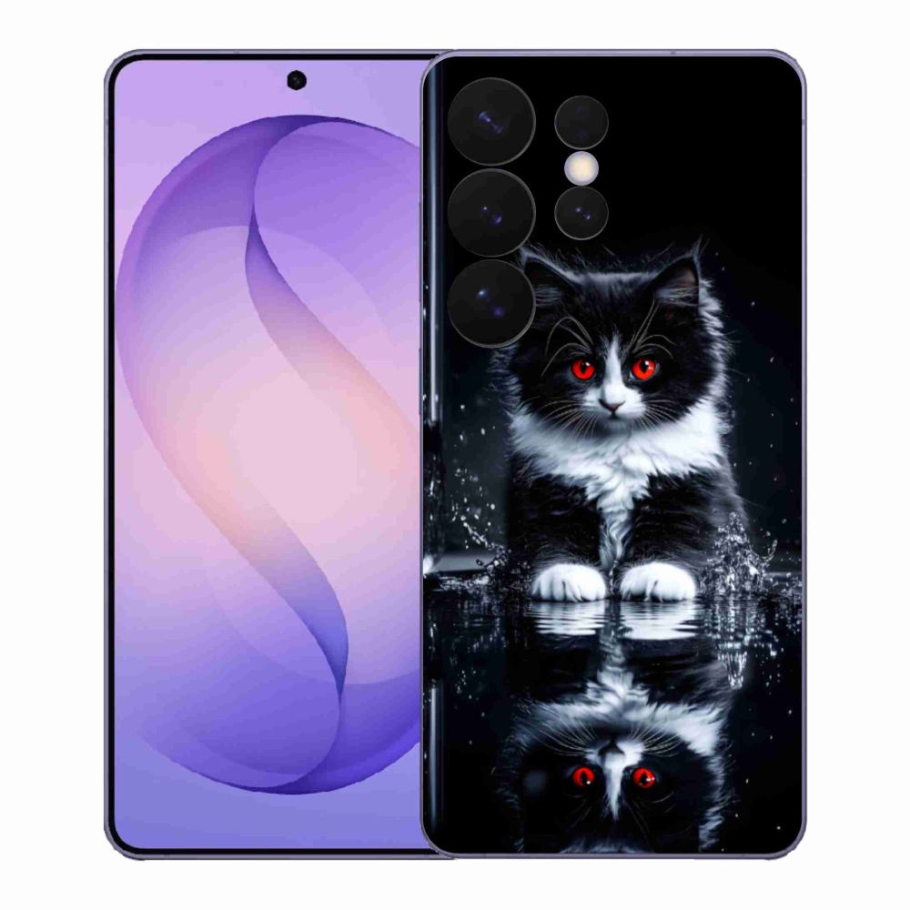 Zselés borítás mmCase Samsung Galaxy S26 Ultra készülékhez - fekete-fehér cica