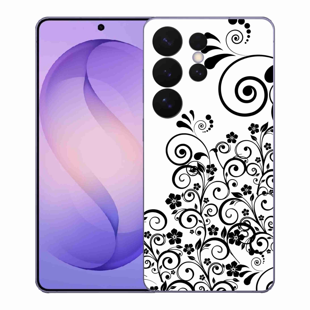 Gél borítás mmCase Samsung Galaxy S26 Ultra - fekete-fehér virágminták