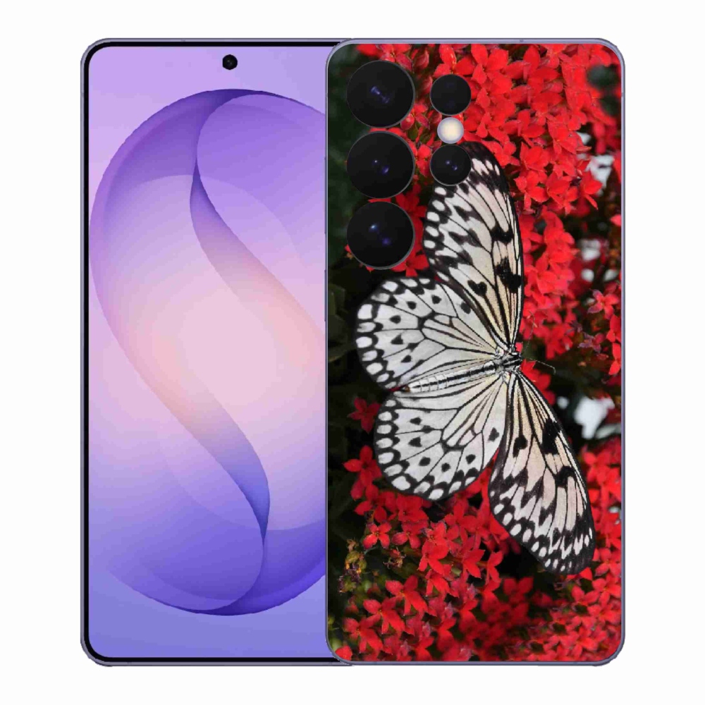 Zselés borítás mmCase Samsung Galaxy S26 Ultra - fekete-fehér pillangó 1