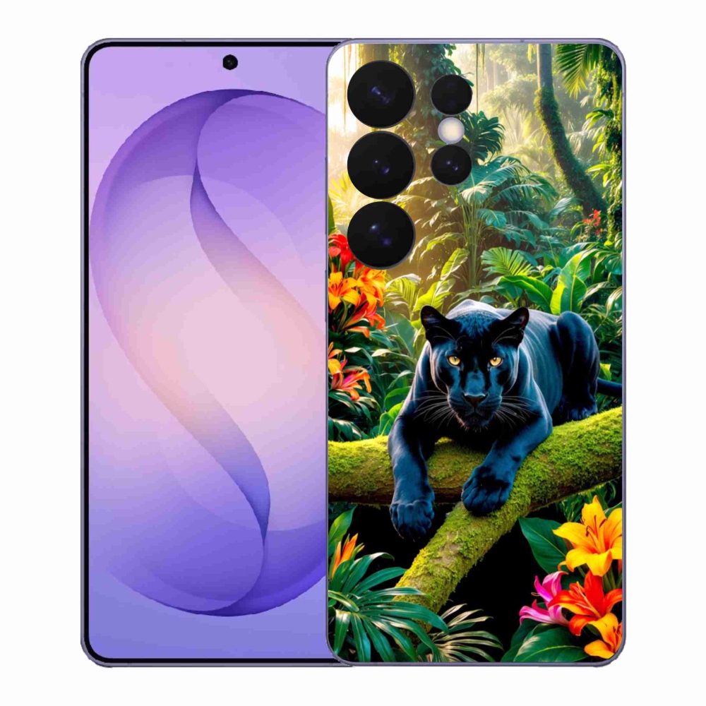 Gél borítás mmCase Samsung Galaxy S26 Ultra készülékhez - fekete párduc a dzsungelben