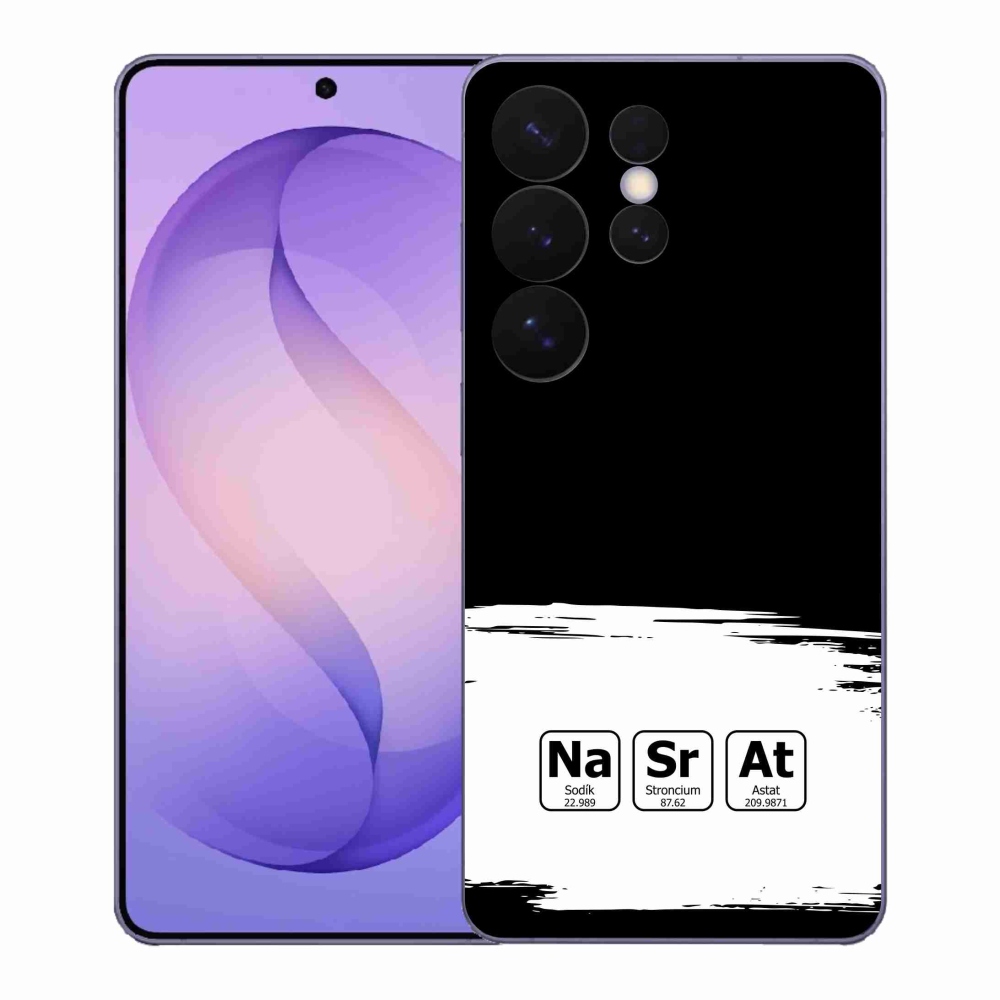 Gél borítás mmCase Samsung Galaxy S26 Ultra - kémiai elemek fehér és fekete háttérrel