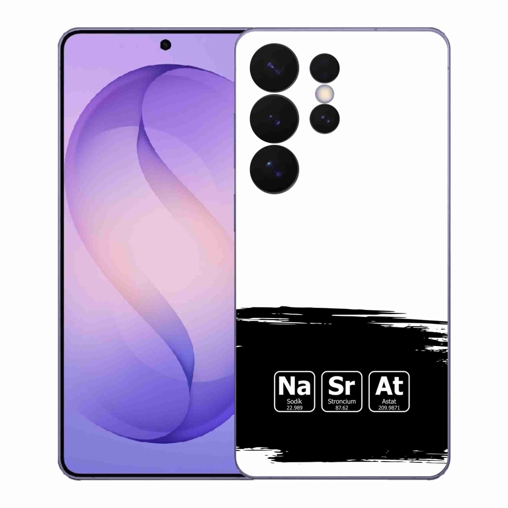 Gél borító mmCase Samsung Galaxy S26 Ultra - kémiai elemek fekete és fehér háttérrel