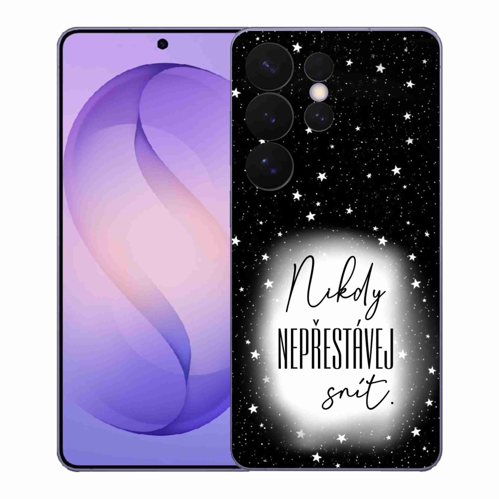 Gél borítás mmCase Samsung Galaxy S26 Ultra - idézet 1 fehér és fekete háttérrel