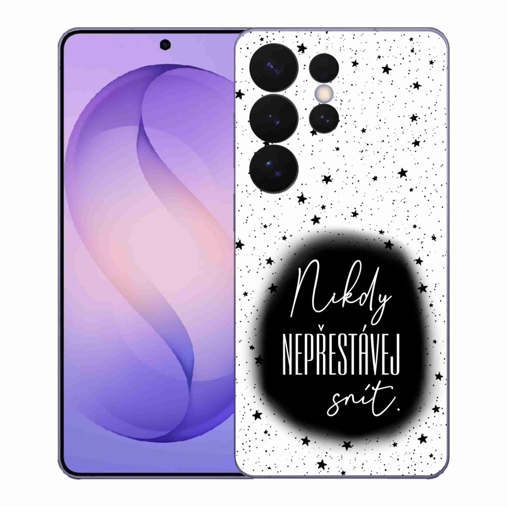 Gél borító mmCase Samsung Galaxy S26 Ultra - idézet 1 fekete-fehér háttérrel