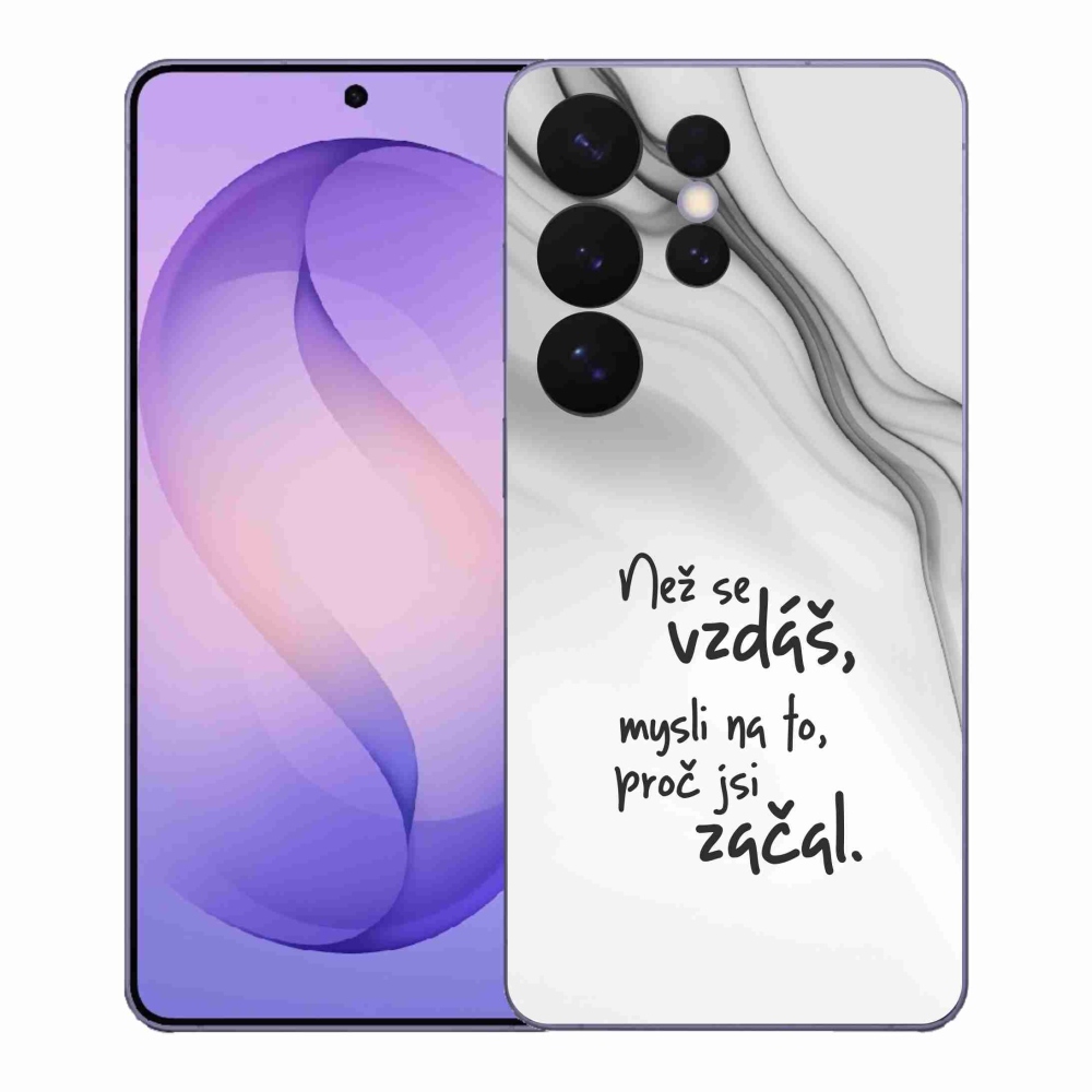 Gél borítás mmCase Samsung Galaxy S26 Ultra - idézet 2 fehér háttér