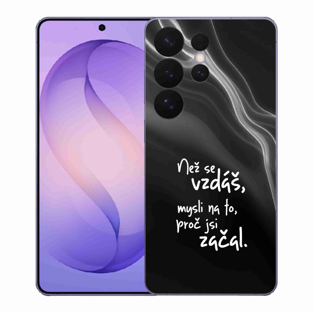 Gél borítás mmCase Samsung Galaxy S26 Ultra - idézet 2 fekete háttér