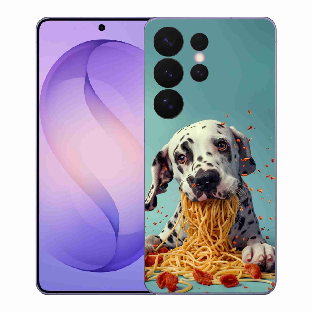 Gél borítás mmCase Samsung Galaxy S26 Ultra készülékhez - Dalmát és spagetti