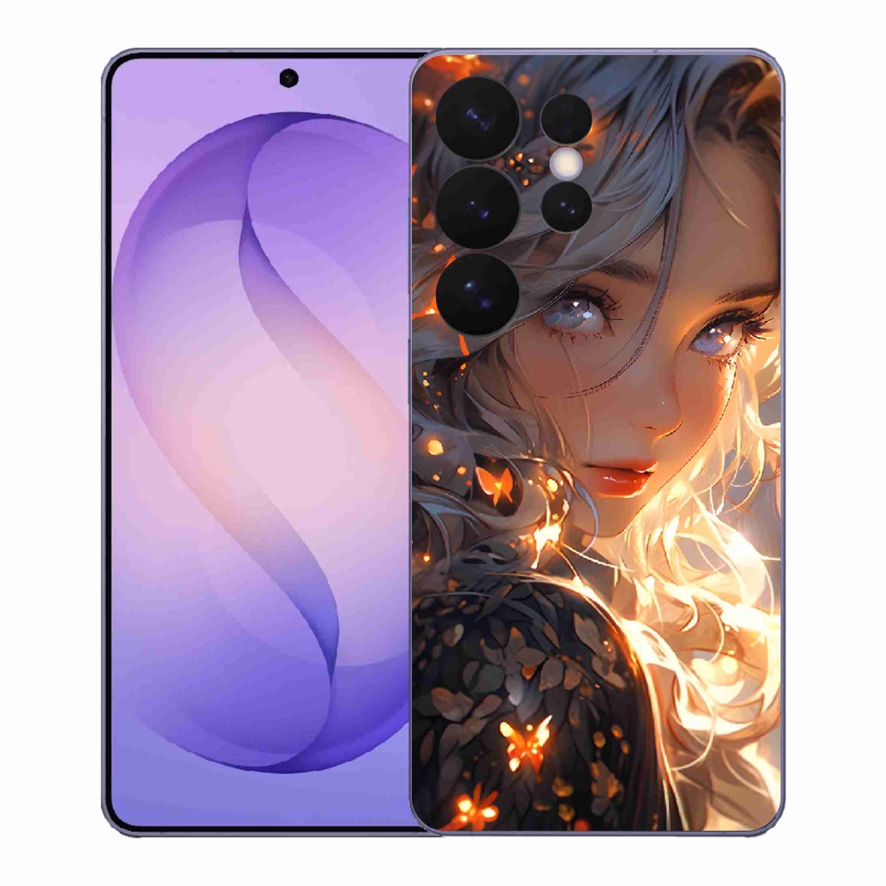 Gél borítás mmCase Samsung Galaxy S26 Ultra - lány és pillangók