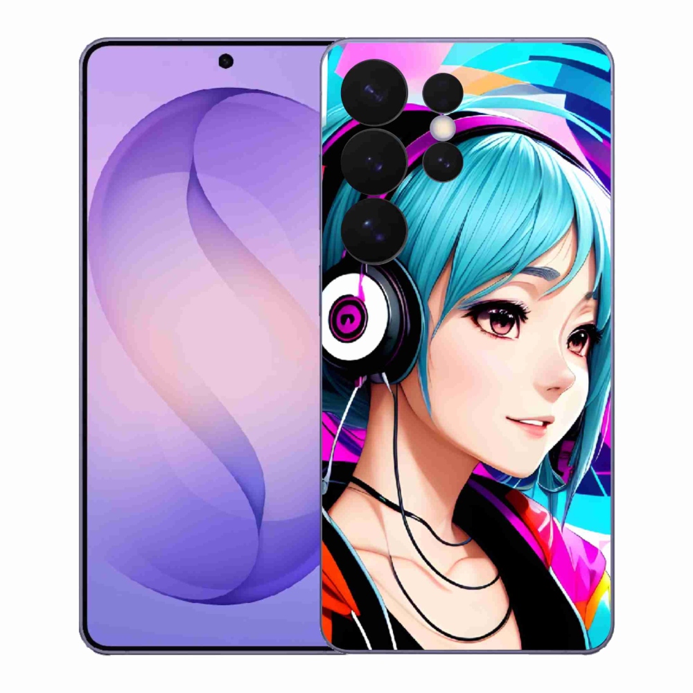 Gél borító mmCase Samsung Galaxy S26 Ultra - lány fejhallgatóval