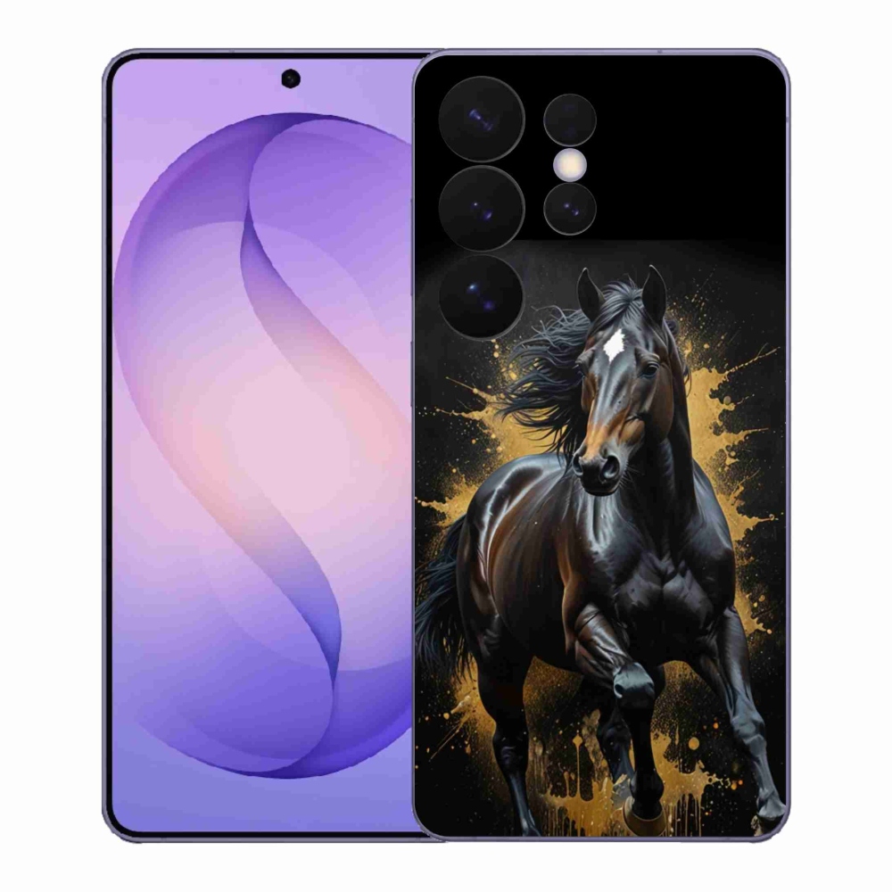 Zselés borítás mmCase Samsung Galaxy S26 Ultra készülékhez - elegáns fekete ménes