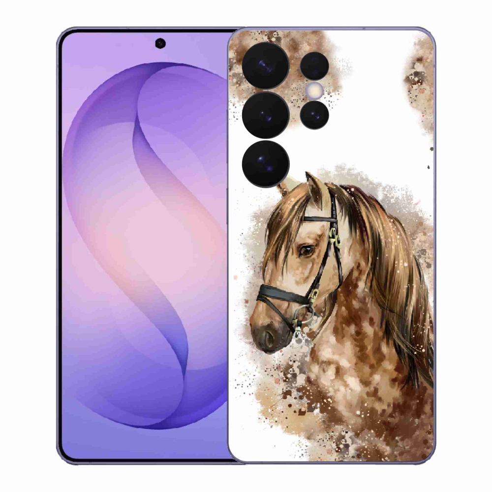 Zselés borítás mmCase Samsung Galaxy S26 Ultra - barna rajzfilm lóhoz