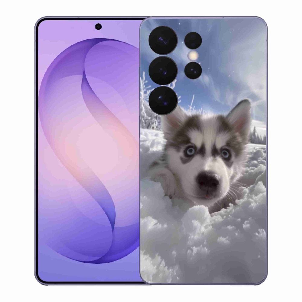 Gél borítás mmCase Samsung Galaxy S26 Ultra készülékhez - husky a hóban
