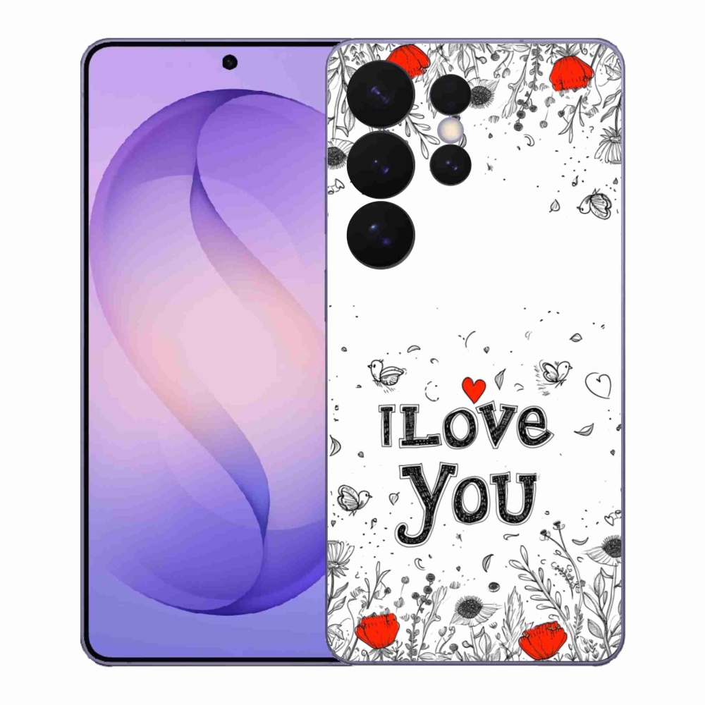 Gél borító mmCase Samsung Galaxy S26 Ultra - I love you fehér háttérrel