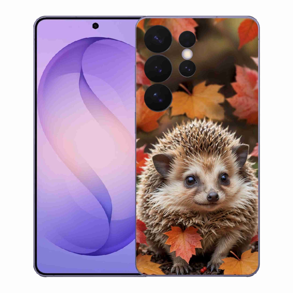 Zselés borítás mmCase Samsung Galaxy S26 Ultra készülékhez - sün a levelekben