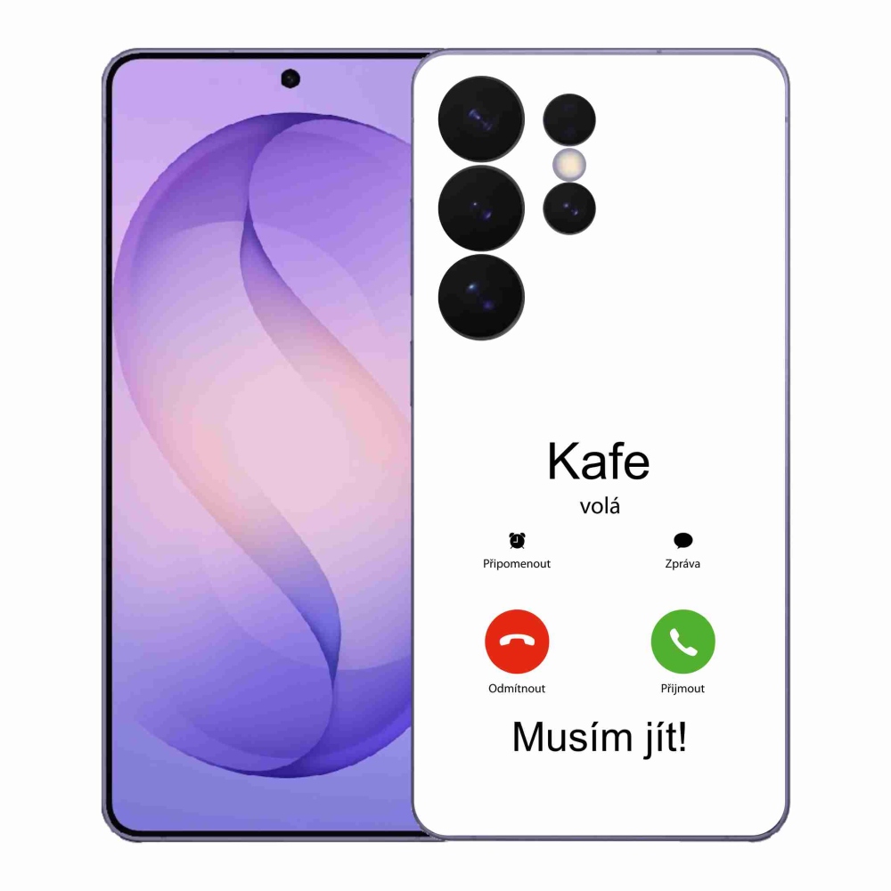 Gél borító mmCase Samsung Galaxy S26 Ultra - kávé hívó fehér háttérrel