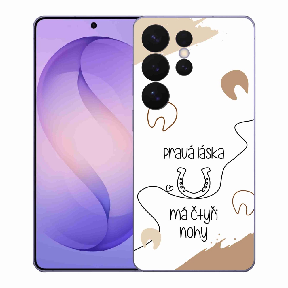 Gél borítás mmCase Samsung Galaxy S26 Ultra - ló motívum fehér háttérrel