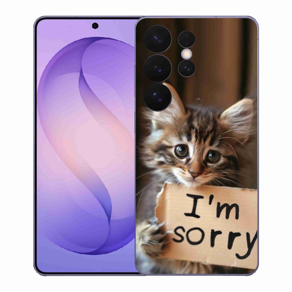 Gél borítás mmCase Samsung Galaxy S26 Ultra - macska bocsánatkérés