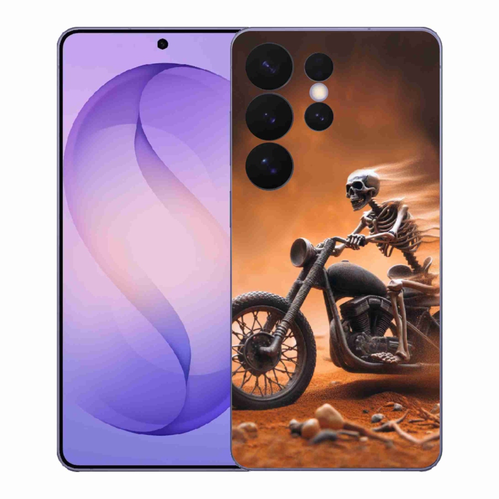 Gél borítás mmCase Samsung Galaxy S26 Ultra - csontváz egy motorkerékpáron