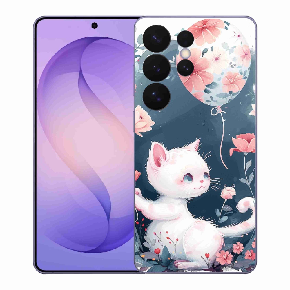 Gél borítás mmCase Samsung Galaxy S26 Ultra készülékhez - cica lufival