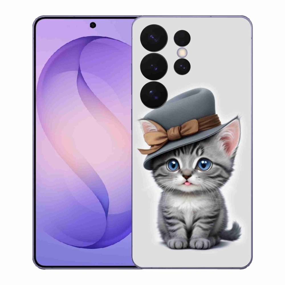 Gél borítás mmCase Samsung Galaxy S26 Ultra készülékhez - cica sapkával