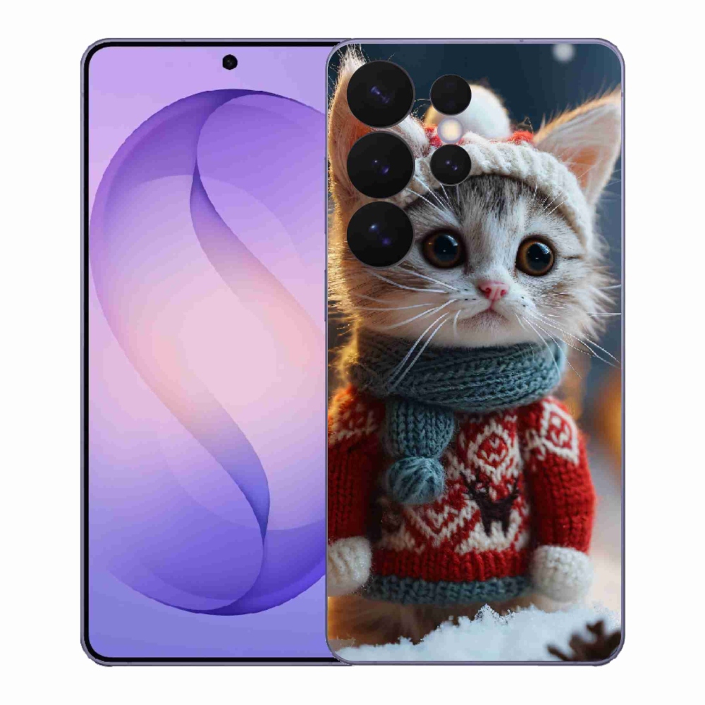 Zselés borítás mmCase Samsung Galaxy S26 Ultra készülékhez - cica pulóverben