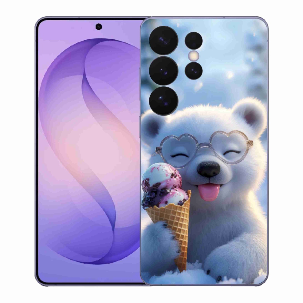 Gél borítás mmCase Samsung Galaxy S26 Ultra készülékhez - mackó fagylalttal