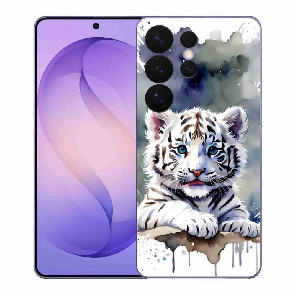 Gél borítás mmCase Samsung Galaxy S26 Ultra - fehér tigriskölyökhöz