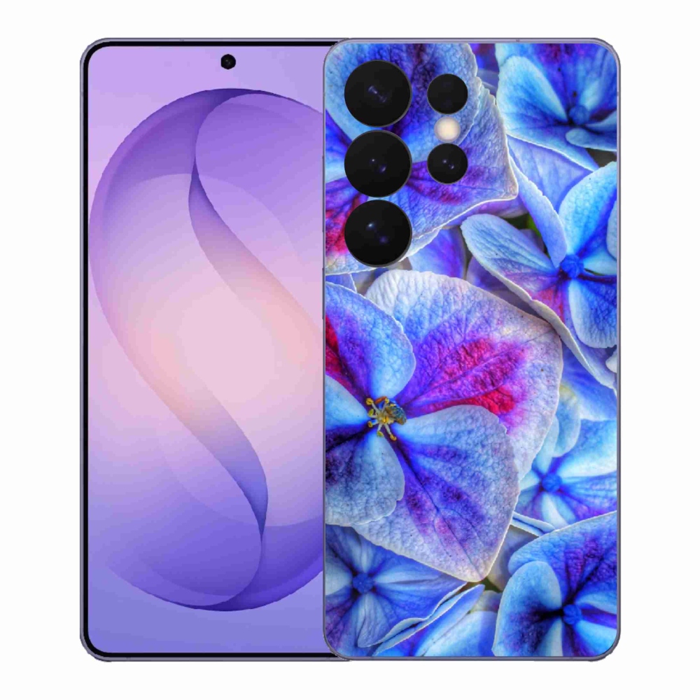 Gél védőhuzat mmCase Samsung Galaxy S26 Ultra - kék virágok 1