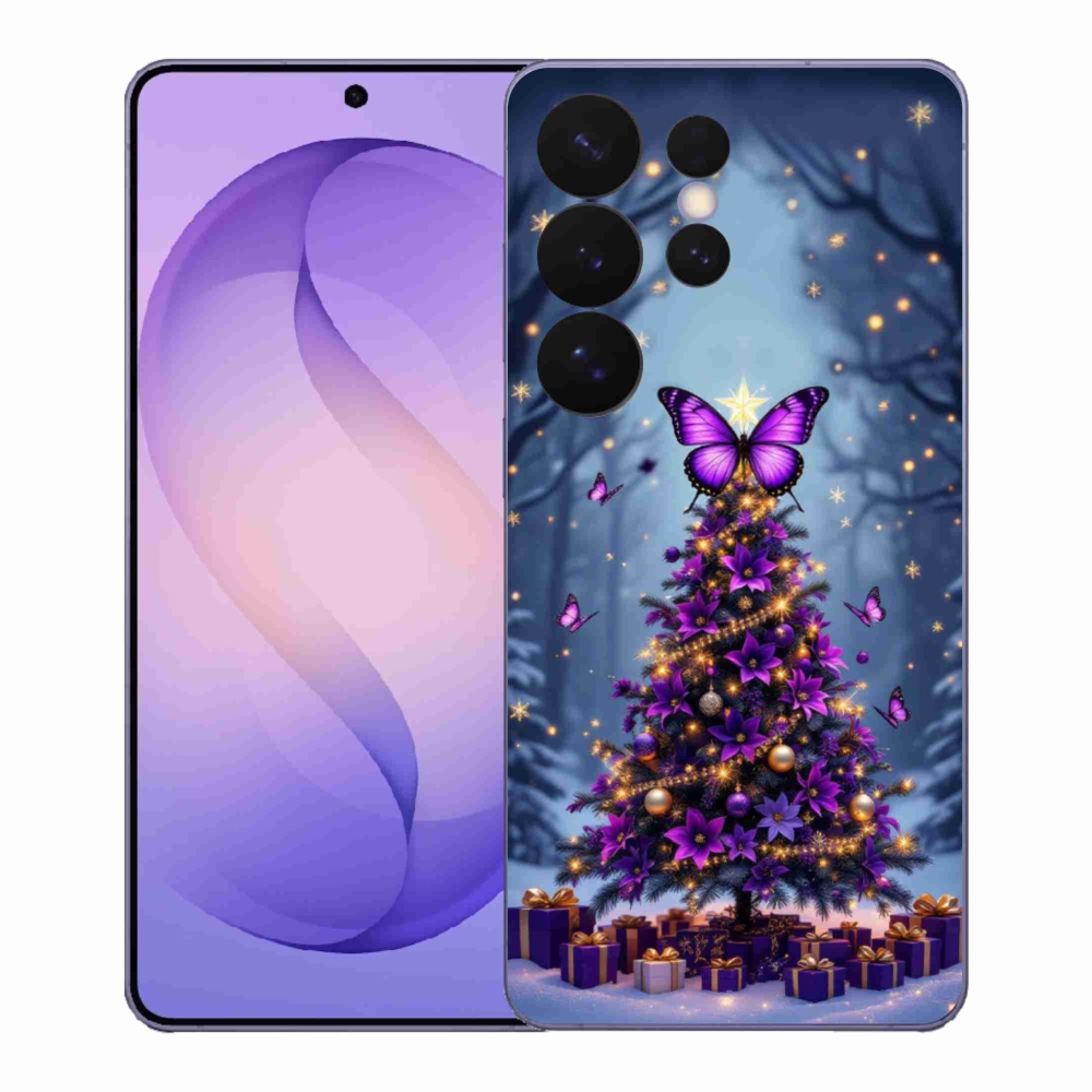 Gél borítás mmCase Samsung Galaxy S26 Ultra - pillangó karácsonyfa