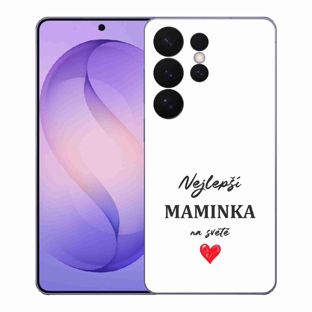 Gél borító mmCase Samsung Galaxy S26 Ultra - legjobb anya 1 fehér háttér