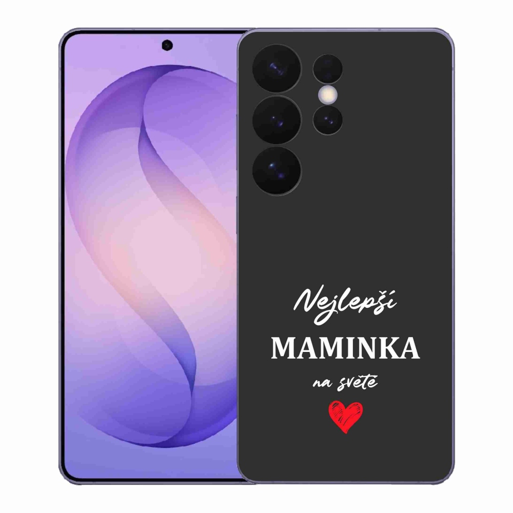 Gél borítás mmCase Samsung Galaxy S26 Ultra - Best Mom 1 fekete háttérrel