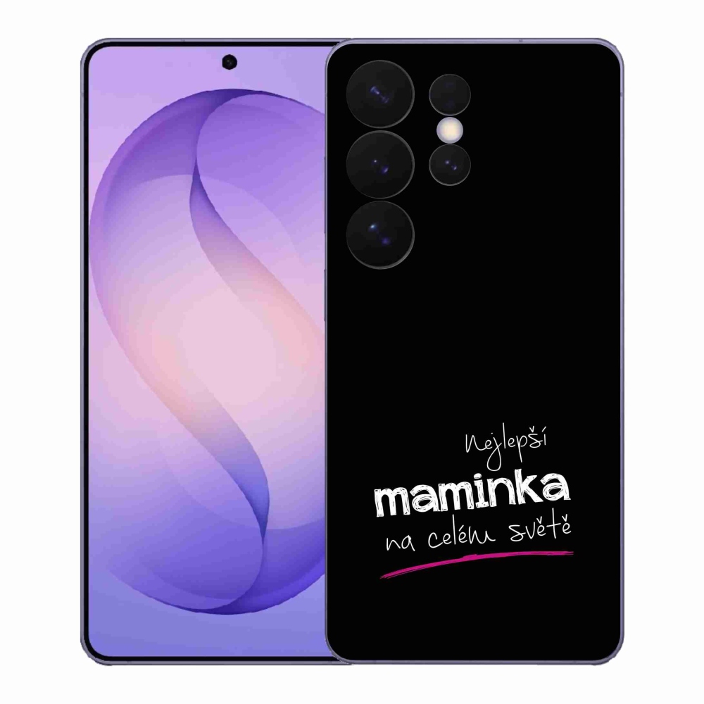 Gél borító mmCase Samsung Galaxy S26 Ultra - legjobb anya 4 fekete háttérrel