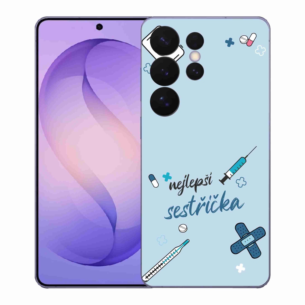 Gél borító mmCase Samsung Galaxy S26 Ultra - legjobb kishúg kék háttérrel