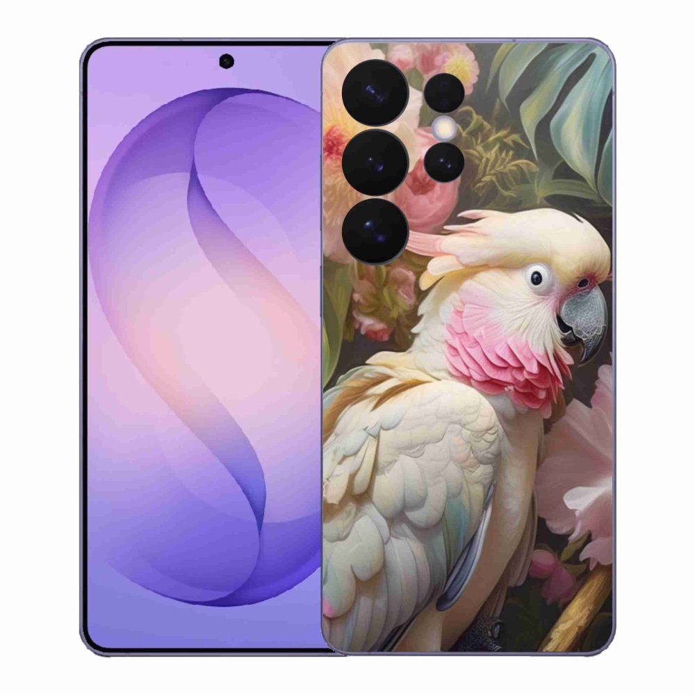 Gél borítás mmCase Samsung Galaxy S26 Ultra - papagáj kakadu rózsaszín 2