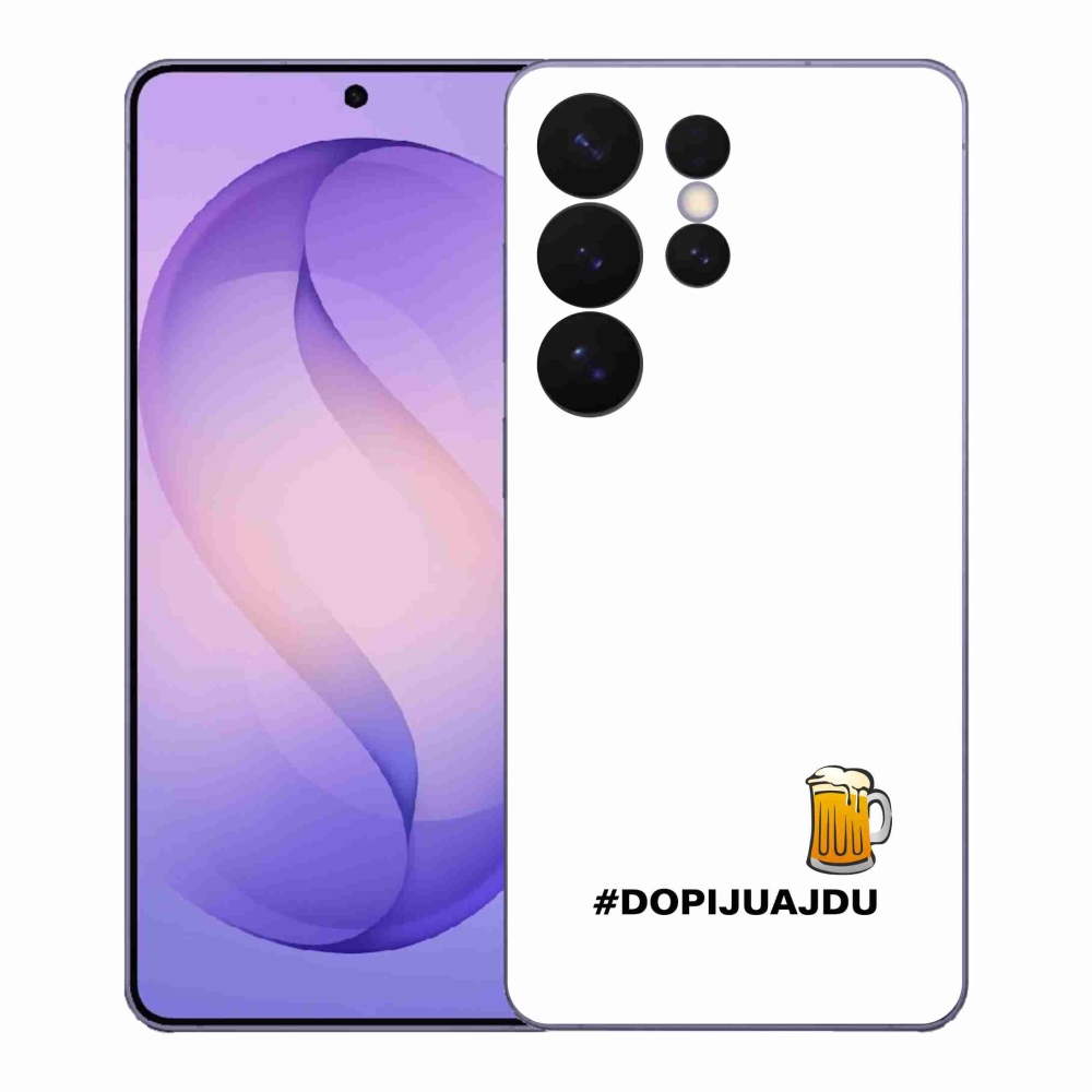 Gél borítás mmCase Samsung Galaxy S26 Ultra - sör motívum 1 fehér háttér