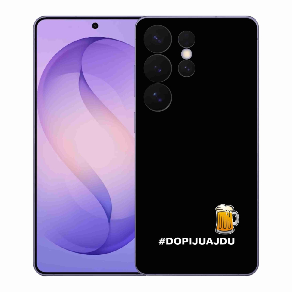 Gél borító mmCase Samsung Galaxy S26 Ultra - sör motívum 1 fekete háttér