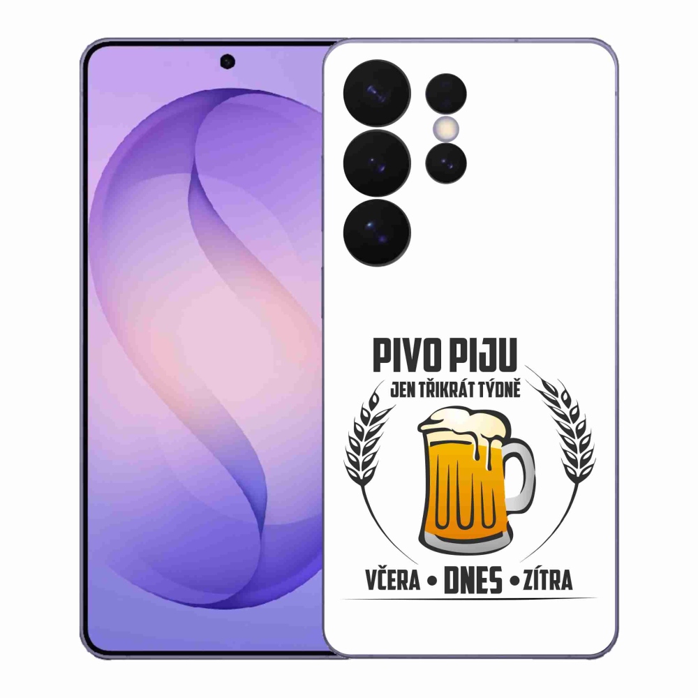 Gél borítás mmCase Samsung Galaxy S26 Ultra - sör motívum fehér háttérrel