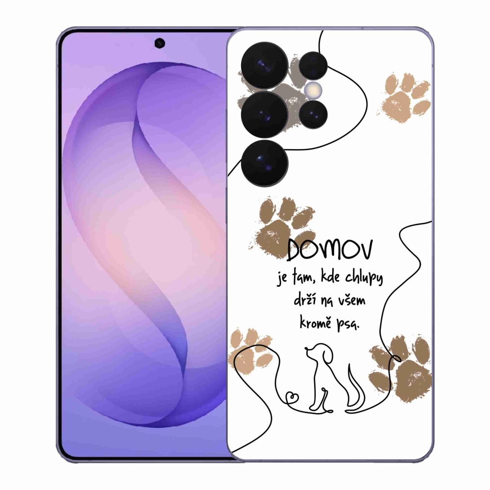 Gél borítás mmCase Samsung Galaxy S26 Ultra készülékhez - kutyás motívum fehér háttérrel