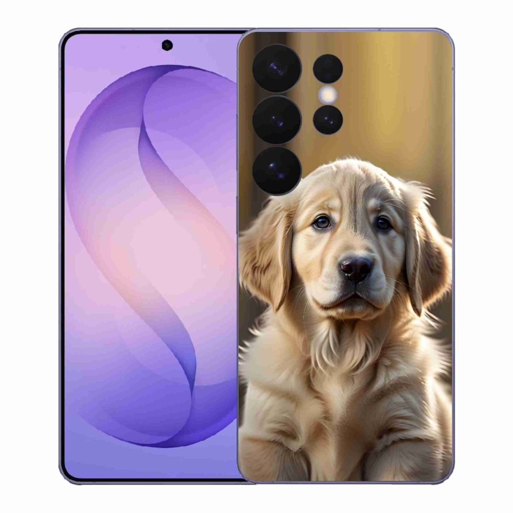 Gél borítás mmCase Samsung Galaxy S26 Ultra - aranyos arany retrieverhez