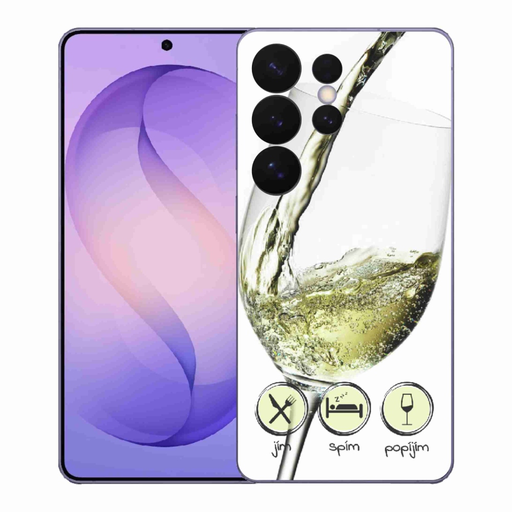 Gél borítás mmCase Samsung Galaxy S26 Ultra készülékhez - borospohár fehér