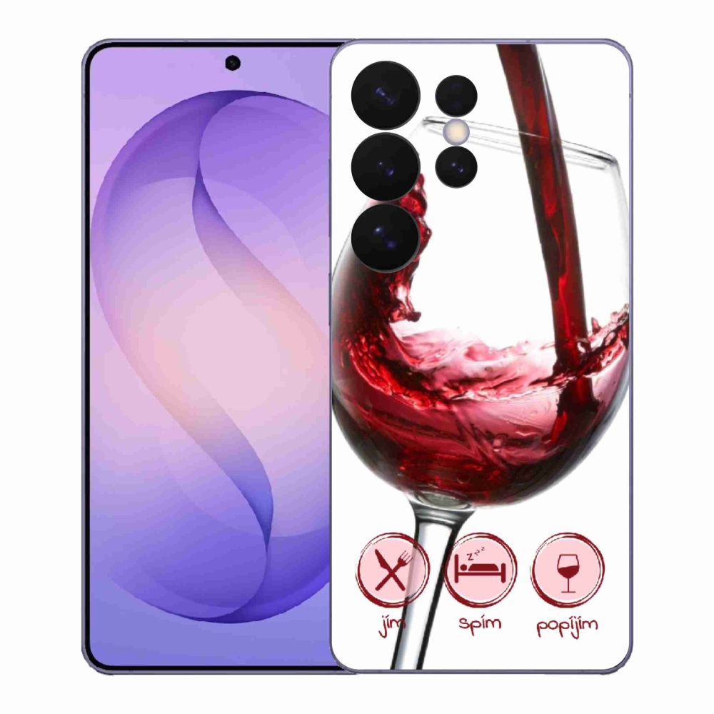 Gél borítás mmCase Samsung Galaxy S26 Ultra készülékhez - borospohár piros