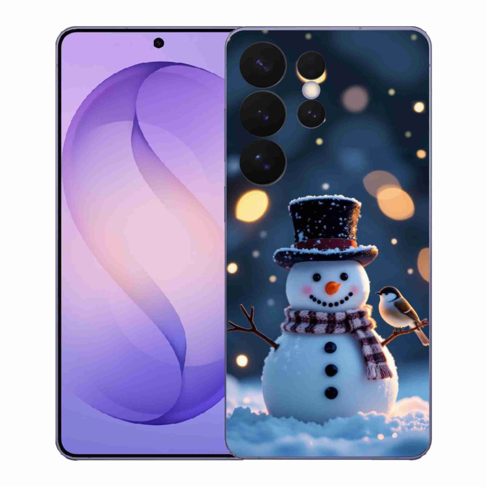 Gél borítás mmCase Samsung Galaxy S26 Ultra - karácsonyi hóemberhez
