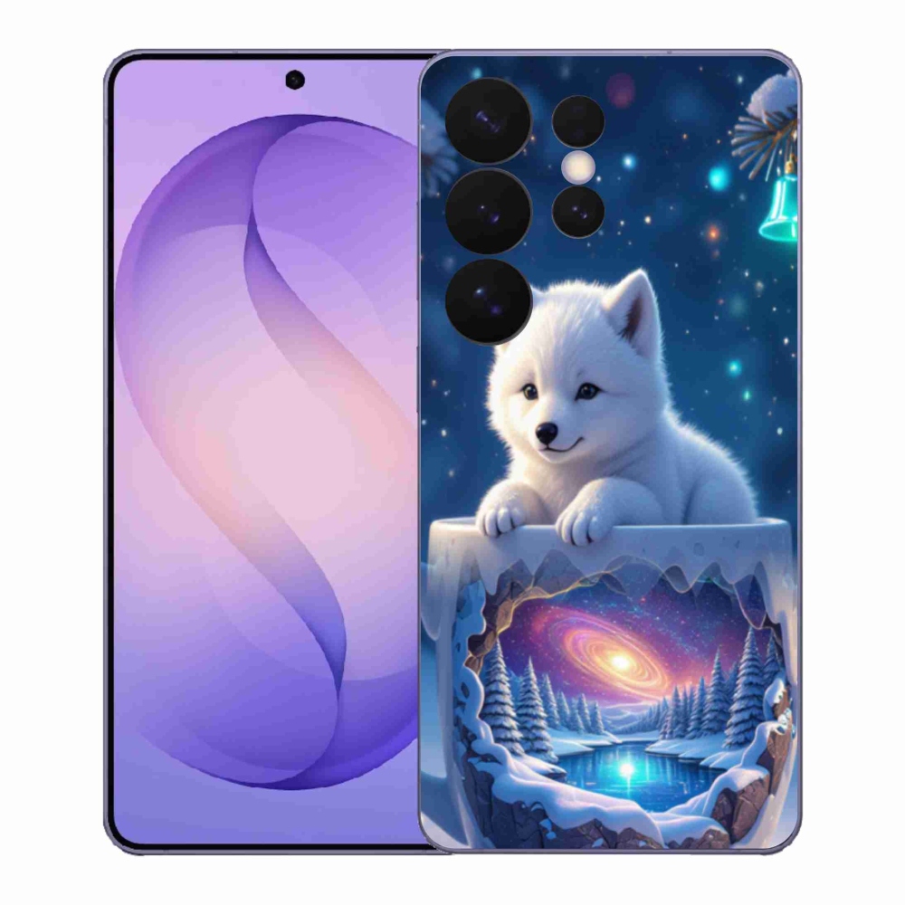 Gél borítás mmCase Samsung Galaxy S26 Ultra - Karácsonyi kölyökkutyakölyök