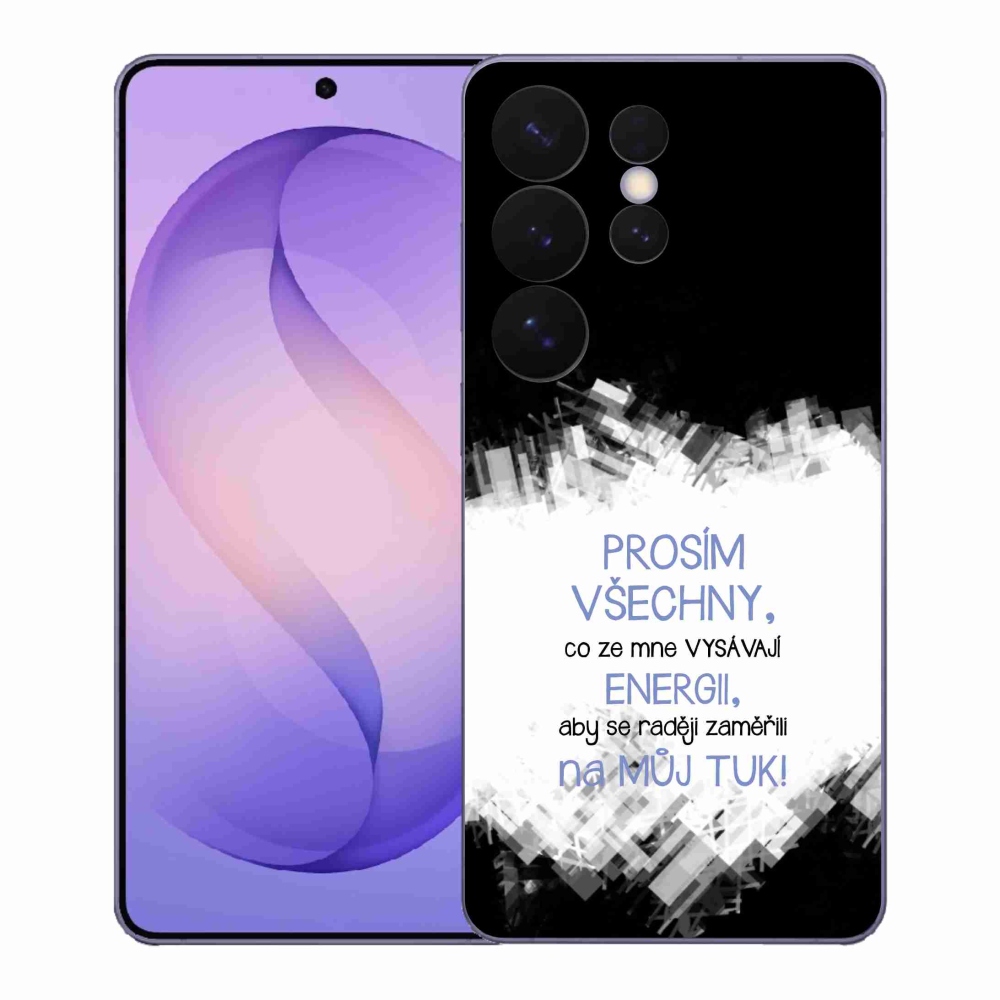 Gél borító mmCase Samsung Galaxy S26 Ultra - vicces szöveg 1 kék