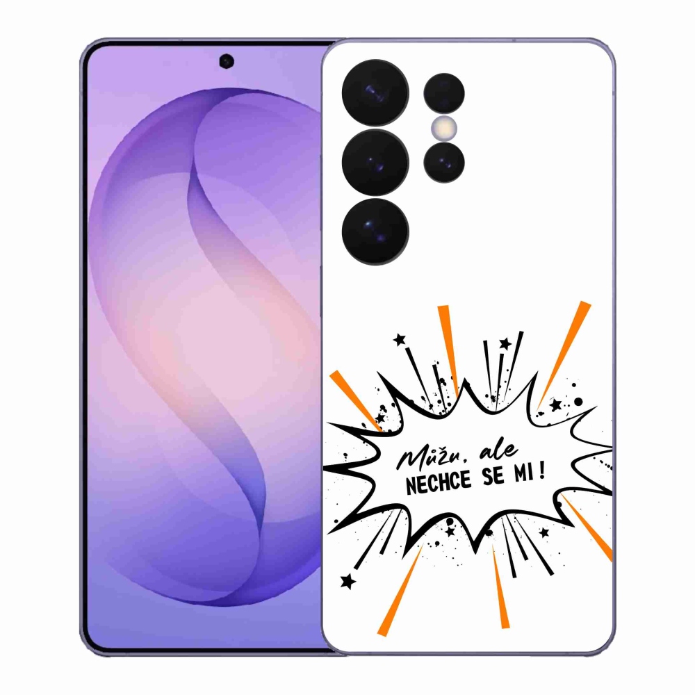 Gél borító mmCase Samsung Galaxy S26 Ultra készülékhez - vicces szöveg 11 fehér háttér